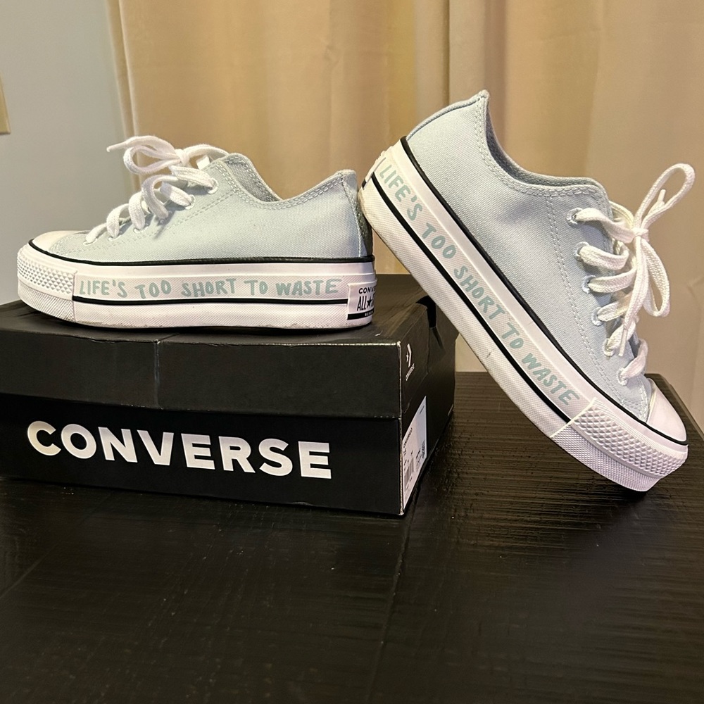 Converse All Star Renew Limited Edition Platform Powder Blue Sneakers